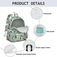 thumbnail image 4 of Boston Terrier Floral Flowers Backpack for School,Cute School Bag,Schoolbag with Adjustable Shoulder Straps & Padded Back,13.4"x11"x4.7", 4 of 6