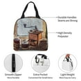 thumbnail image 3 of Pofeuu Oil Lamp Coffee Beans Print Lunch Bag Lunch Box Large Capacity Insulated Lunch Bag for Adult, Leakproof Reusable Lunch Tote Bags for Work, 3 of 5