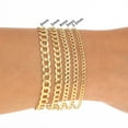 thumbnail image 6 of Nuragold 14K Real Yellow Gold Solid Cuban Curb Link Chain Bracelet 7"-9" (1.5mm-12mm) Italian Jewelry for Men & Women, 6 of 24