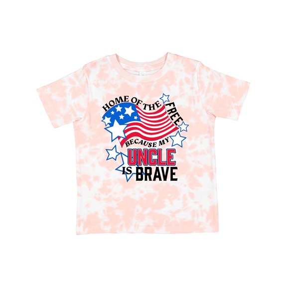 Inktastic Home of the Free Because My Uncle is Brave Boys or Girls Toddler T-Shirt