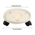 thumbnail image 3 of Weloille 10.24 Inch Plastic Plant Saucer with Rollers, Movable Water Catch Tray for Potted Plants, White Gray Red, 3 of 7