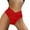 Red, variant on Gkeoshab Women's Cotton Underwear High Waist Lace Underwear For Women Breathable Bikini Lightweight Soft Hipster Panties S M L