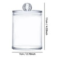 thumbnail image 3 of SLYNSHome Apothecary Jars Bathroom Vanity Organizer Canister,Clear Plastic Dispenser for Cotton Swabs, Cotton Balls, Cosmetic Pads, Bath Salts,Candy, 3 of 7
