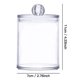 thumbnail image 2 of Tarro de plástico transparente Fiudx para almacenamiento de hisopos de algodón, 2 of 4
