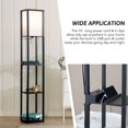 thumbnail image 4 of Bestco Standing Shelf Lamp 63" Floor Lamp w USB Charging Port Power Socket More, Black, 4 of 9