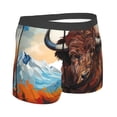 thumbnail image 3 of Daiia Oil Painting Style Iceberg Yak Men's Underwear Boxer Briefs, Cotton Stretch Moisture-Wicking Underwear-Small, 3 of 9