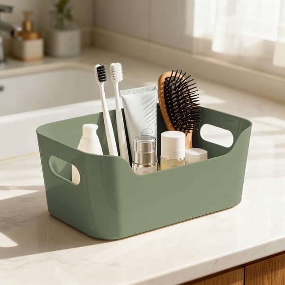Plastic Storage Box - Multi Specification Kitchen organizer, Reusable Snack Storage Container, Living Room organizing Box, Green, JKODE