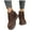Coffee, variant on Women's Fringe Ankle Boots Suede Tassel Platform Snow Booties Fleece Lined Wide Calf Zipper Slip on Winter Shoes Coffee 7.5