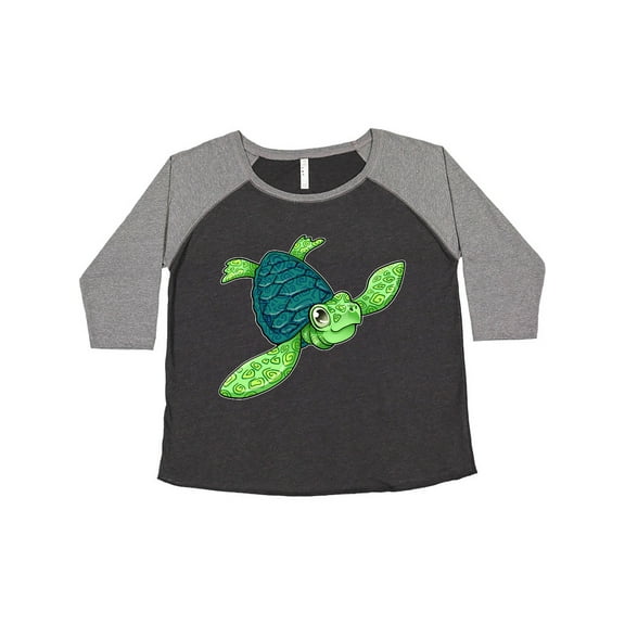 Inktastic Sea Turtle with Swirls Women's Plus Size T-Shirt