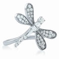 thumbnail image 2 of HeartsAndYou 1.28ct Oval Cut Moissanite Engagement Ring for Women Dragonfly Design 18k White Gold Over Silver, 2 of 7
