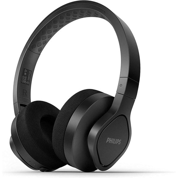 Philips A4216 Wireless Sports Headphones with Washable Cooling Ear-Cups, IP55 Water Resistance, Black, A4216BK