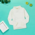 thumbnail image 4 of Generic Toddler Princess Tops Baby Girls Boys High Neck Candy Color Children's Long Sleeve Base Turtleneck T-Shirt Tops Cotton Mock Neck Long Sleeve Clothes(5-6 Years,White), 4 of 4
