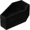 thumbnail image 3 of Velvet Coffin Ring Box Case Holder for Gothic Wedding Ceremony,Gothic Jewelry Organizer Decorations (Black), 3 of 7