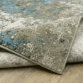 thumbnail image 5 of 2' X 8' Blue Grey And Beige Abstract Power Loom Stain Resistant Runner Rug, 5 of 10