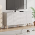 thumbnail image 7 of AVAWING Wave Fluted Cabinet with Storage, 4 Doors Sideboard Buffet, Modern Accent Cabinet, White, 7 of 7