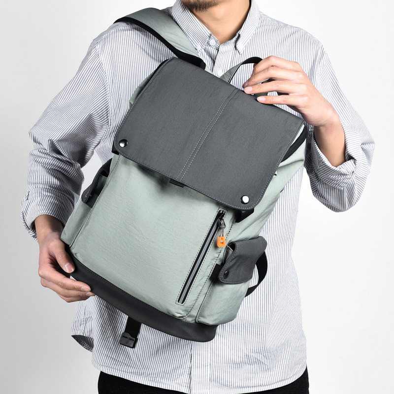 aged gray backpack