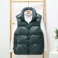 thumbnail image 6 of Patlollav Fashion Women Pocket Coats Long Jackets Winter Sleeveless Down Cotton Waistcoat, 6 of 7
