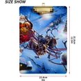 thumbnail image 3 of FMSHPON Christmas Santa Reindeer Postcard Clipboard Hardboard Wood Nursing Clip Board and Pull for Standard A4 Letter 13x9 inches, 3 of 5