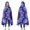 Purple Blue Tie-1, variant on Wearable Blanket,Colorful Tie Dye Mandala Pattern Hooded Wearable Flannel Blanket for Adults & Teens,Winter Poncho Shawl Wrap Cape Cozy Anti-Pill,50"x60"
