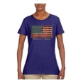 thumbnail image 2 of Wild Bobby, American Game Flag Baseball Bat Ball, Sports, Women Graphic Tee, Purple, Small, 2 of 3