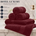 thumbnail image 6 of Dan River Washcloth for Face 12 pack Soft Absorbent and Quick Drying Durable Cotton Face Towel - Burgundy, 6 of 7