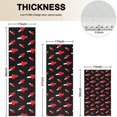 thumbnail image 4 of Red Mushroom Black Pattern Kitchen Rugs Sets Of 3,Kitchen Runner Rugs Non Skid Washable,Decorative Kitchen Floor Mats for Kitchen,Sink,Laundry,17"x30"+ 17"x47" + 17"x59", 4 of 6