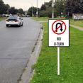 thumbnail image 4 of Eveokoki Road Warning Sign No U-Turn Yard Sign with Stake 8x12inch Rustproof Outdoor Aluminum Sign for Yard Garden Lawn Street Outdoor, 4 of 6