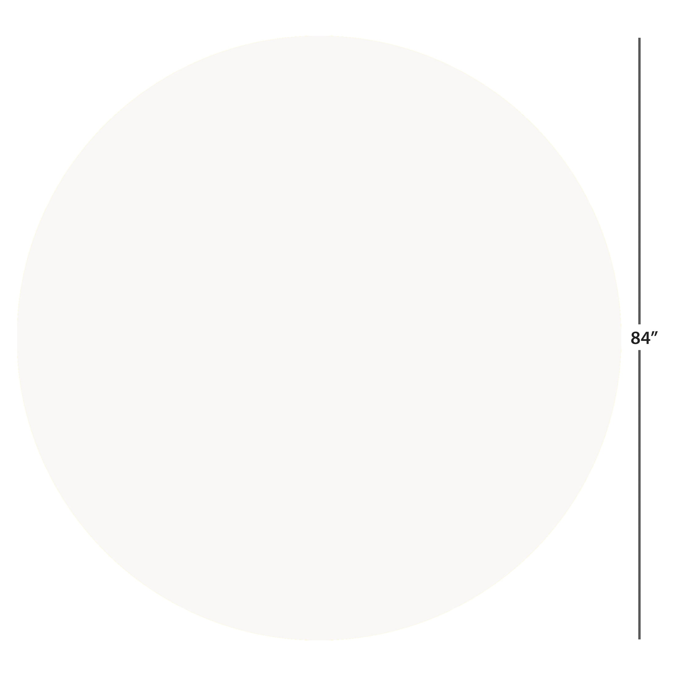 1CT 84IN White Round Plastic Table Cover by Way To Celebrate