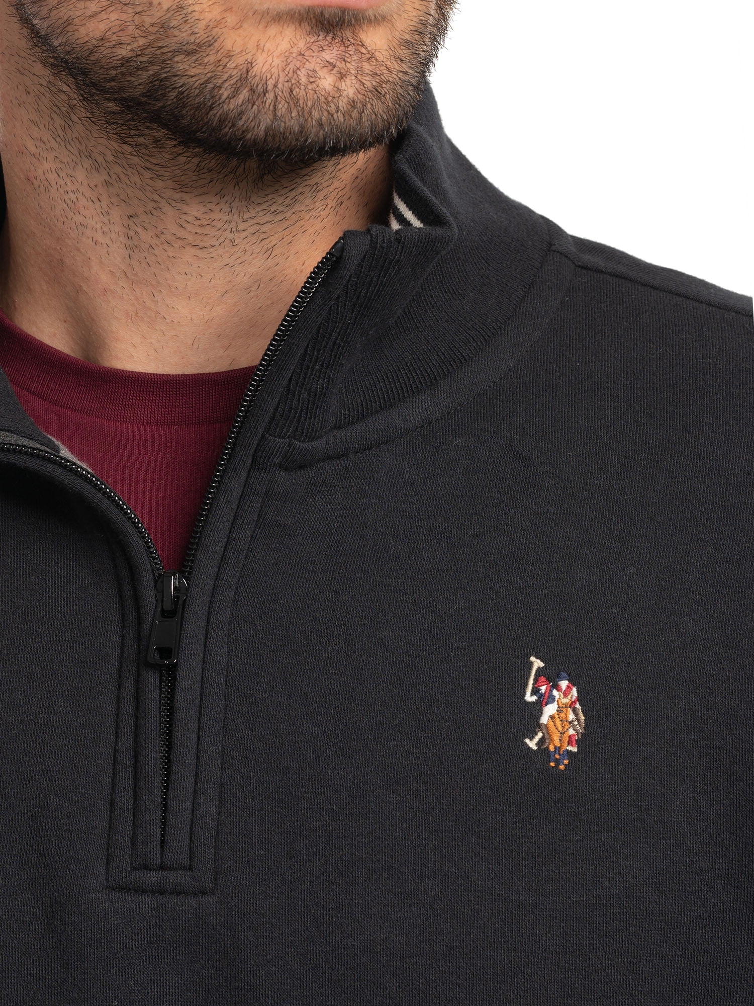 U.S. Polo Assn. Men's Fleece Quarter Zip Pullover