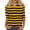 Yellow #004, variant on Striped Shirt Women 3/4 Sleeve Trendy Print T Shirt Casual Crewneck Blouse Fashion Three Quarter Length Sleeve Tops Pink 2XL