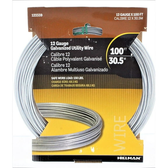 Hillman Galvanized Wire Multi-Purpose 0' 12 Ga Galv Card