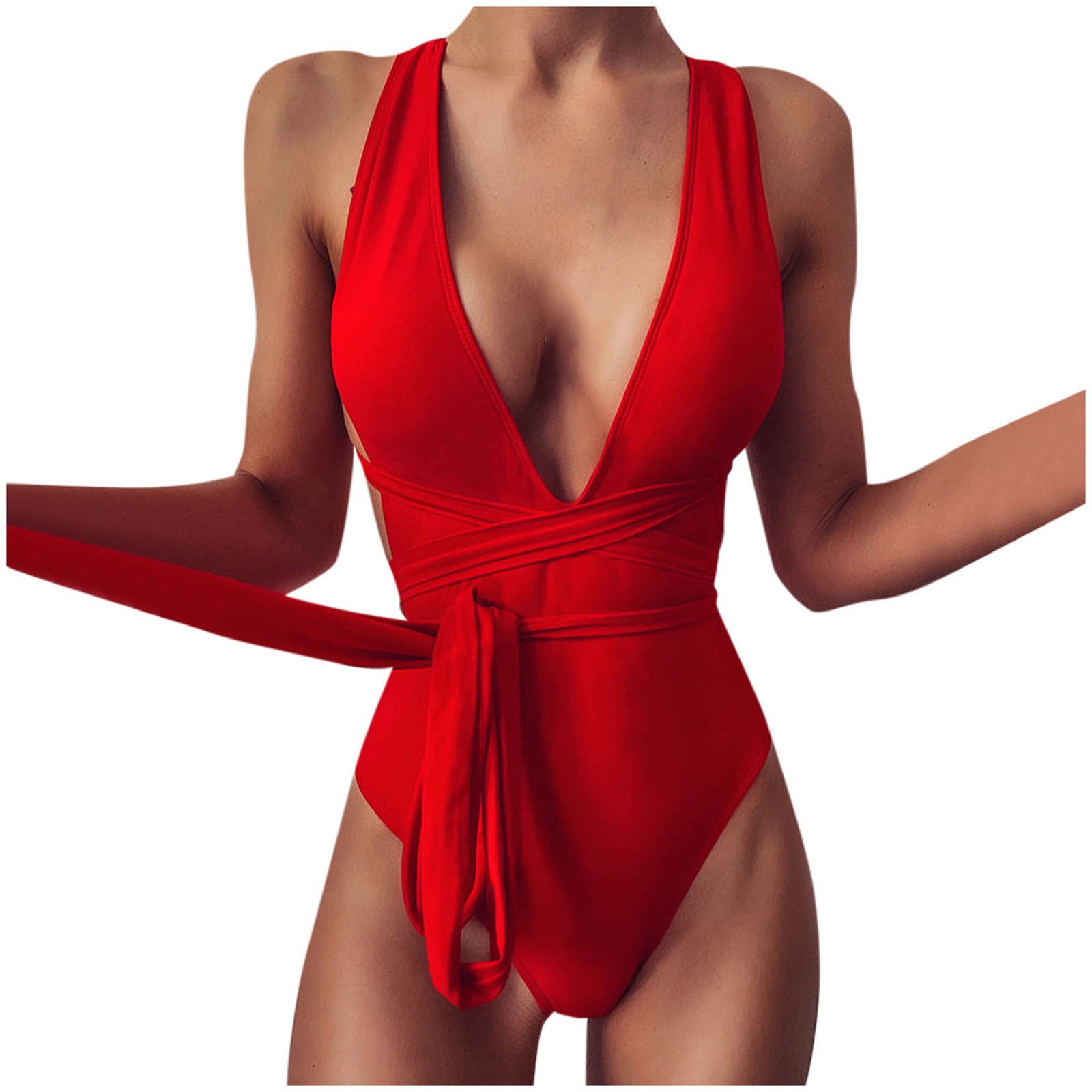 Reoriafee Womens Romper Swimsuit 2023 Fashion Comfortable Bikini One Piece Sexy Swimsuit Bikinis