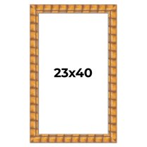 23x40 Frame Beige Real Wood Picture Frame Width 3 inches | Interior Frame Depth 0.5 inches |
