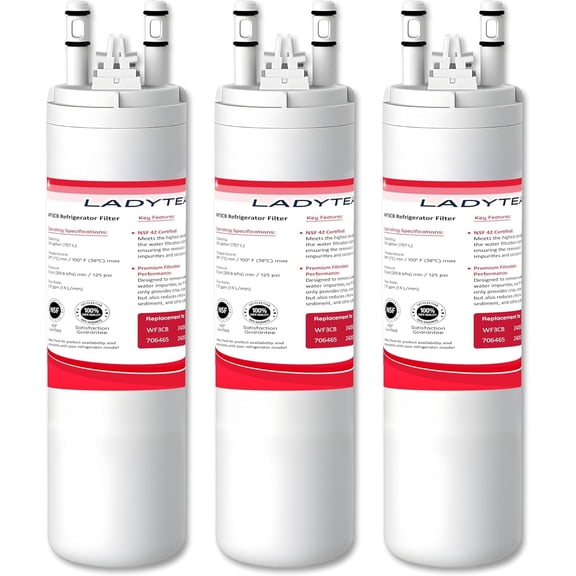 Filter Relacement Compatible With Frigidaire WF3CB, Pure Source 3, WF425, 706465, 242069601, 242086201, 242017800, Height 9 inches (3 Pack)
