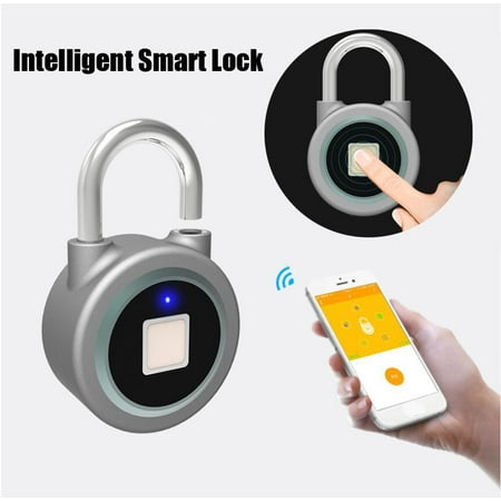 Bluetooth Smart Padlock Hilitand Fingerprint Smart Keyless  Waterproof Bluetooth Lock APP Control Security Anti-Theft (Best Pattern Lock App)