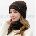 thumbnail image 3 of Dalrosia Women Winter Beanie Hat Scarf Set Warm Fleece Lined Slouchy Thick Baggy Knit Skull Cap, 3 of 4