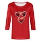 thumbnail image 4 of Xuyuer Women's Casual Daily Round Neck Three-Quarter Sleeve Loose T-Shirt, Comfortable 3/4 Sleeve Top for Spring Summer Everyday Fashion and Relaxed Weekend Wear, 4 of 5