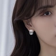 thumbnail image 3 of Yoursfs Claw Clip-on Earrings For Women White Gold Plated Simple Non Pierced Fashion Clip Stud Silver Earring Jewelry, 3 of 5