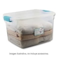 thumbnail image 2 of Caja Organizadora JOY Multiusos Tapa Transparente con Broches Color Aqua 29 Litros, 2 of 4