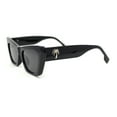 thumbnail image 3 of Womens Stylish Palm Tree Deco Mod Cat Eye Retro Sunglasses All Black, 3 of 4