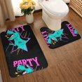 thumbnail image 2 of Xecao Rex Dinosaur With Sunglasses 2-Piece Vintage Seamless Anti-Skid Mat Set, featuring a stylish pattern for a safe and elegant toilet rug experience, 2 of 6