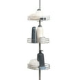 Mainstays Tension Pole Shower Caddy, Rust Resistant Steel, 3 Shelf