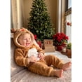 thumbnail image 5 of RUINIXCW Toddler Baby Boy Girl Christmas Outfit Kids Reindeer Costume Infant Baby Boy Girl Fall Winter Clothes Warm Fleece Antler Hoodie and Pants Set, 5 of 8