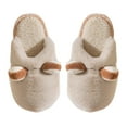 thumbnail image 2 of AURIGATE Bear Slippers for Women Cute Fluffy Slippers Memory Foam House Slippers Warm Plush Bedroom Anti-Slip House Shoes Outdoor Indoor Christmas Gift, 2 of 5