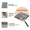thumbnail image 6 of Miniyam 30 Pcs Interlocking Deck Tiles, 12x12 inch, Acacia Solid Wood, Outdoor Balcony, Light Gray, 6 of 8