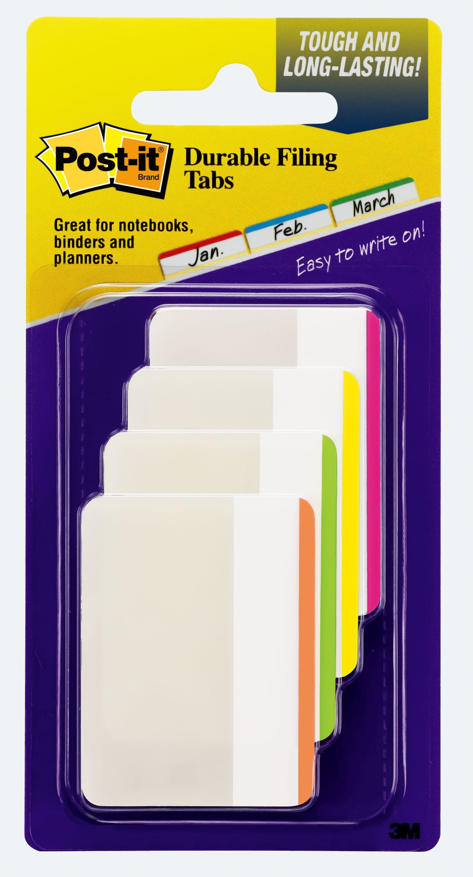 Post-It 686A-1 Index Strong Angled Filing Tabs Assorted Colour Pack Of 24 