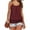 Wine red, variant on Summer Spaghetti Strap Women Solid Color Casual Tank Tops Sleeveless Lace-up Tops Camisole