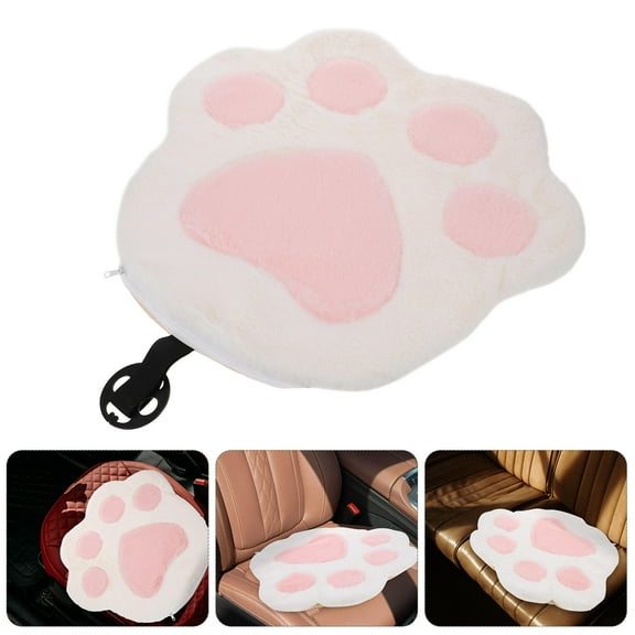 Niceauty automotive seat cushion Car seat cushions Pink Plush Cozy 1Pcs