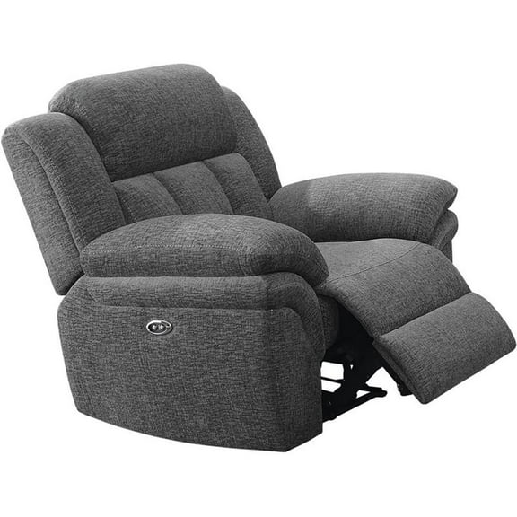 Bahrain Upholstered Power Glider Recliner Charcoal