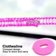 thumbnail image 1 of Tendedero retráctil para exteriores, cuerda de nailon antideslizante para tender la ropa (rosa, 8 metros), 1 of 7